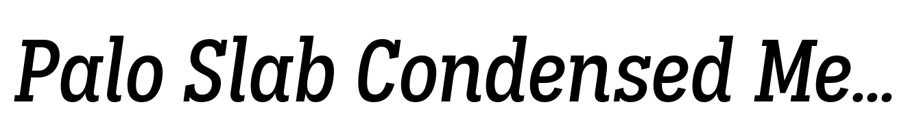 Palo Slab Condensed Medium Italic